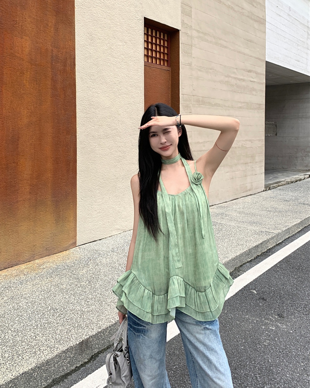 France style sleeveless vest sling tops for women