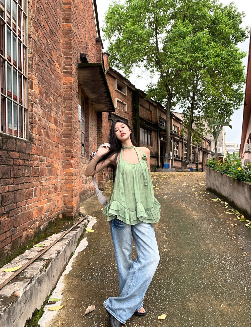 France style sleeveless vest sling tops for women