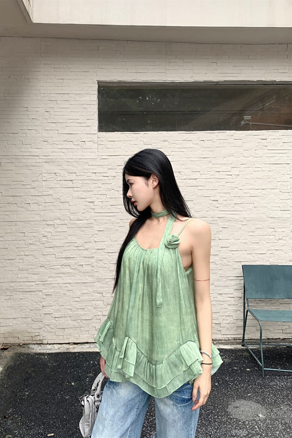 France style sleeveless vest sling tops for women