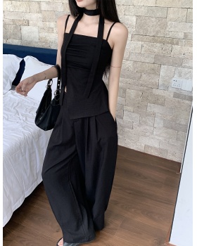 Sling summer long pants 2pcs set for women
