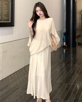 Temperament lazy sweater loose summer skirt a set for women