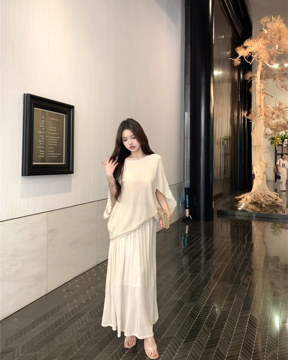 Temperament lazy sweater loose summer skirt a set for women
