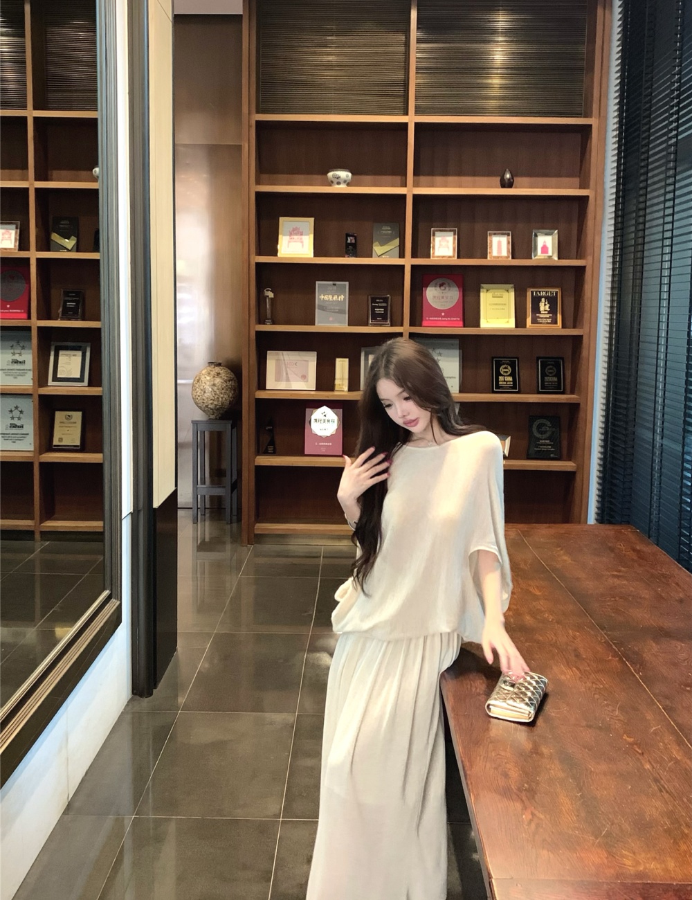 Temperament lazy sweater loose summer skirt a set for women