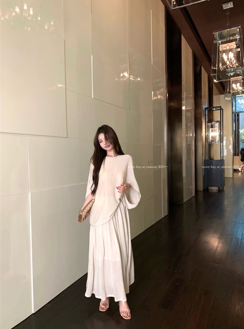 Temperament lazy sweater loose summer skirt a set for women