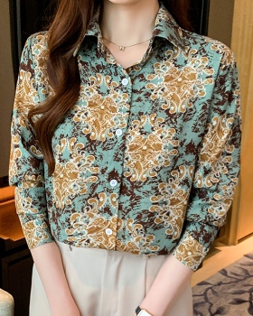 Autumn temperament tops long sleeve shirt for women