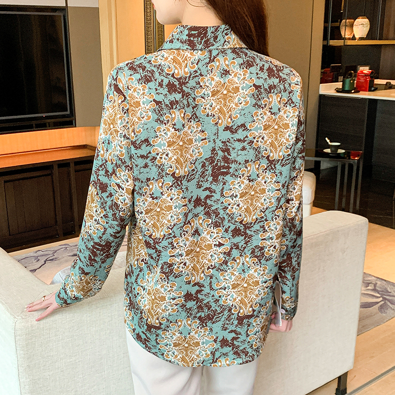 Autumn temperament tops long sleeve shirt for women