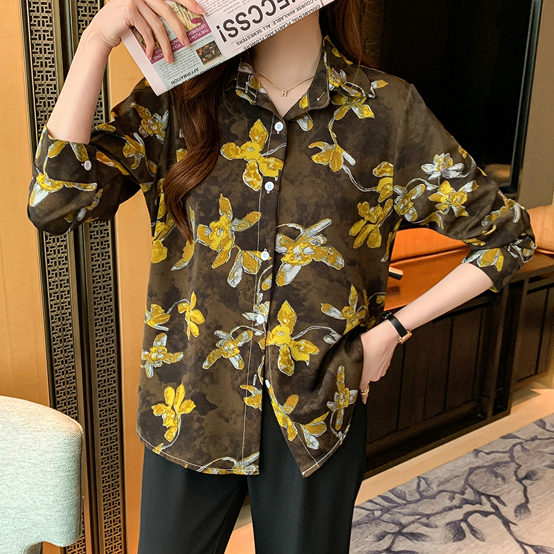 Temperament spring and autumn tops soft shirt