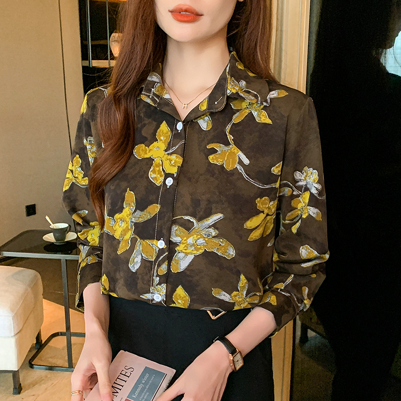 Temperament spring and autumn tops soft shirt