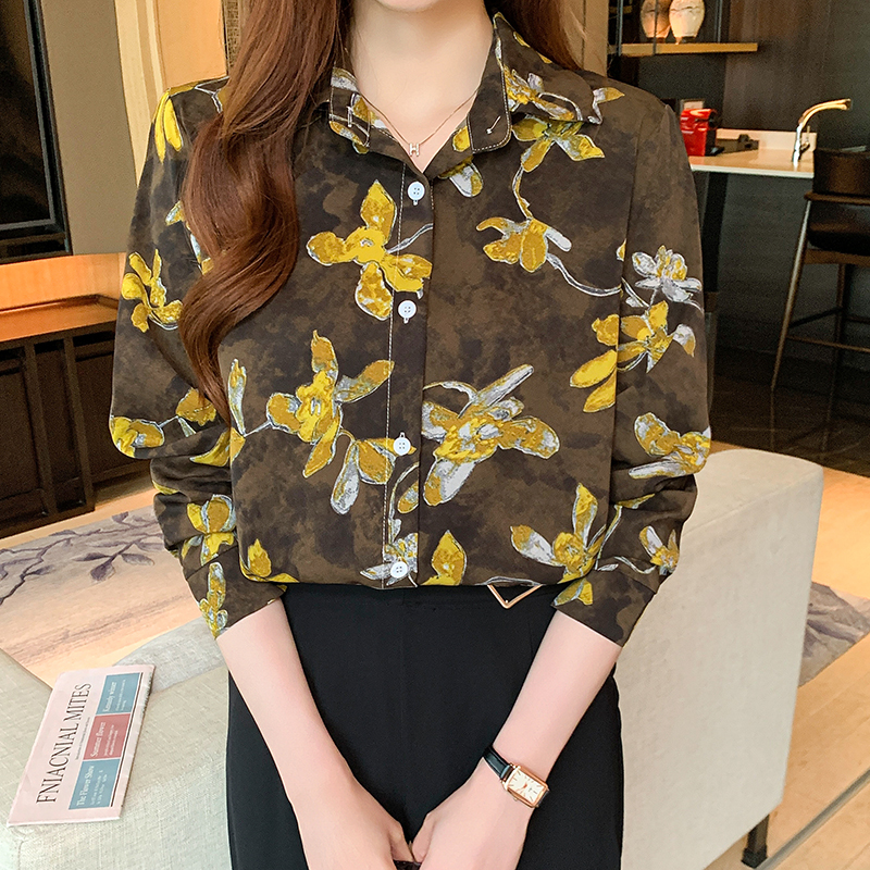 Temperament spring and autumn tops soft shirt