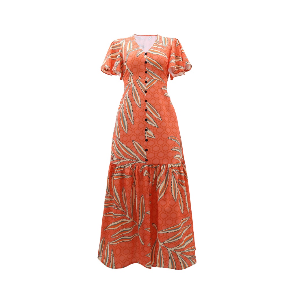 European style printing bandage dress for women