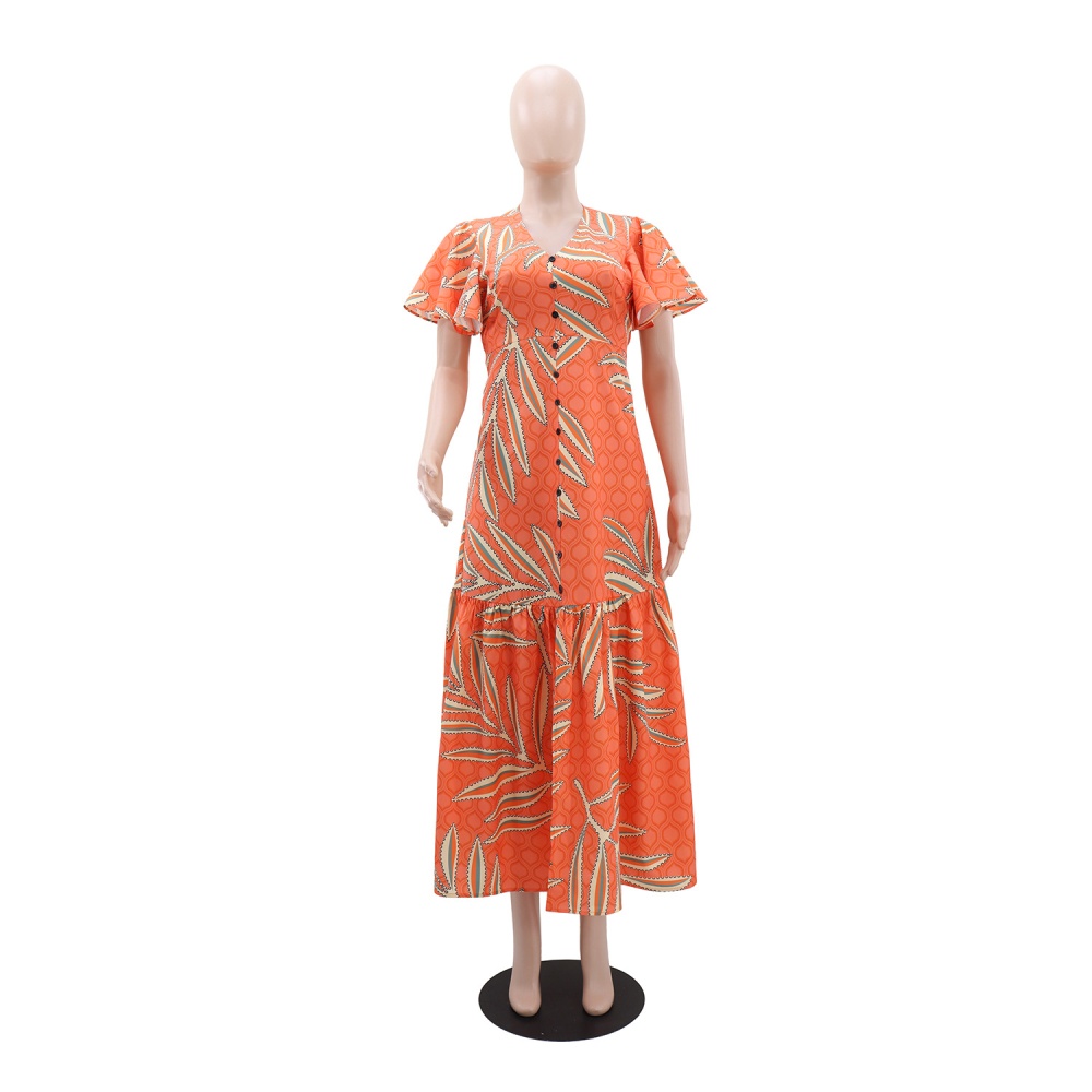 European style printing bandage dress for women
