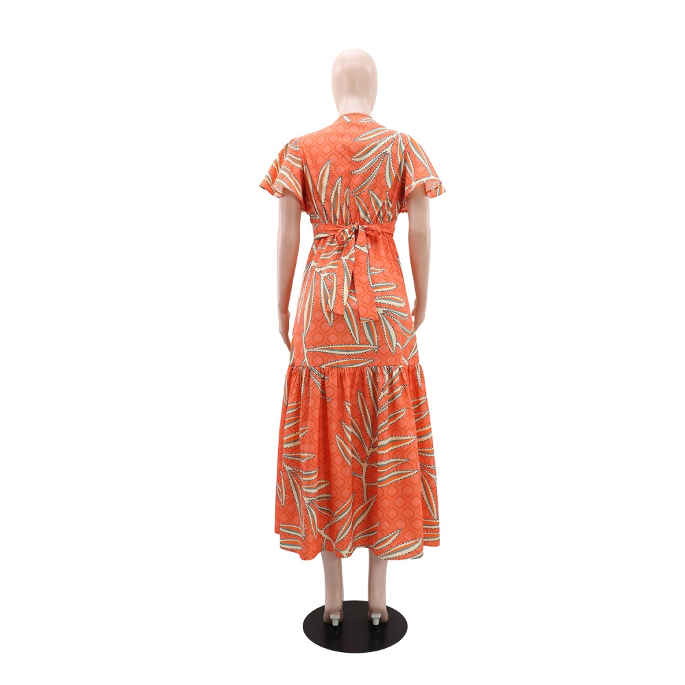 European style printing bandage dress for women