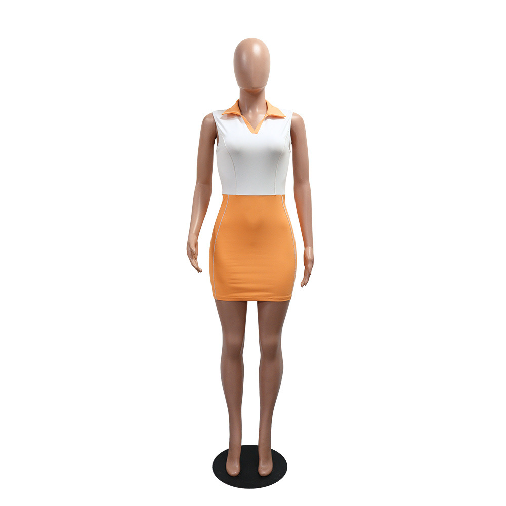 Cozy pure T-back sports Casual dress for women
