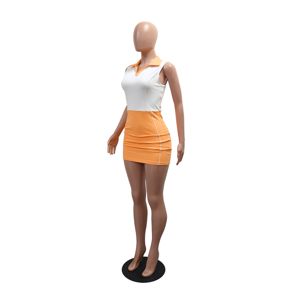 Cozy pure T-back sports Casual dress for women