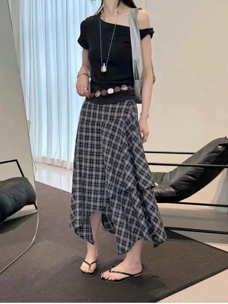 Strapless T-shirt fashion skirt 2pcs set for women