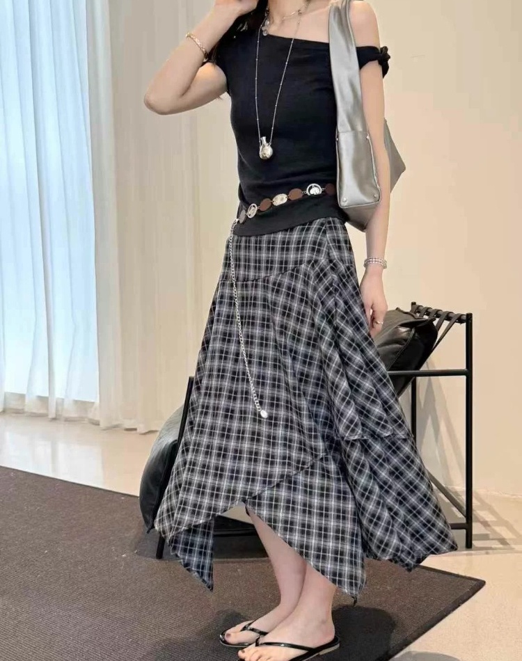 Strapless T-shirt fashion skirt 2pcs set for women