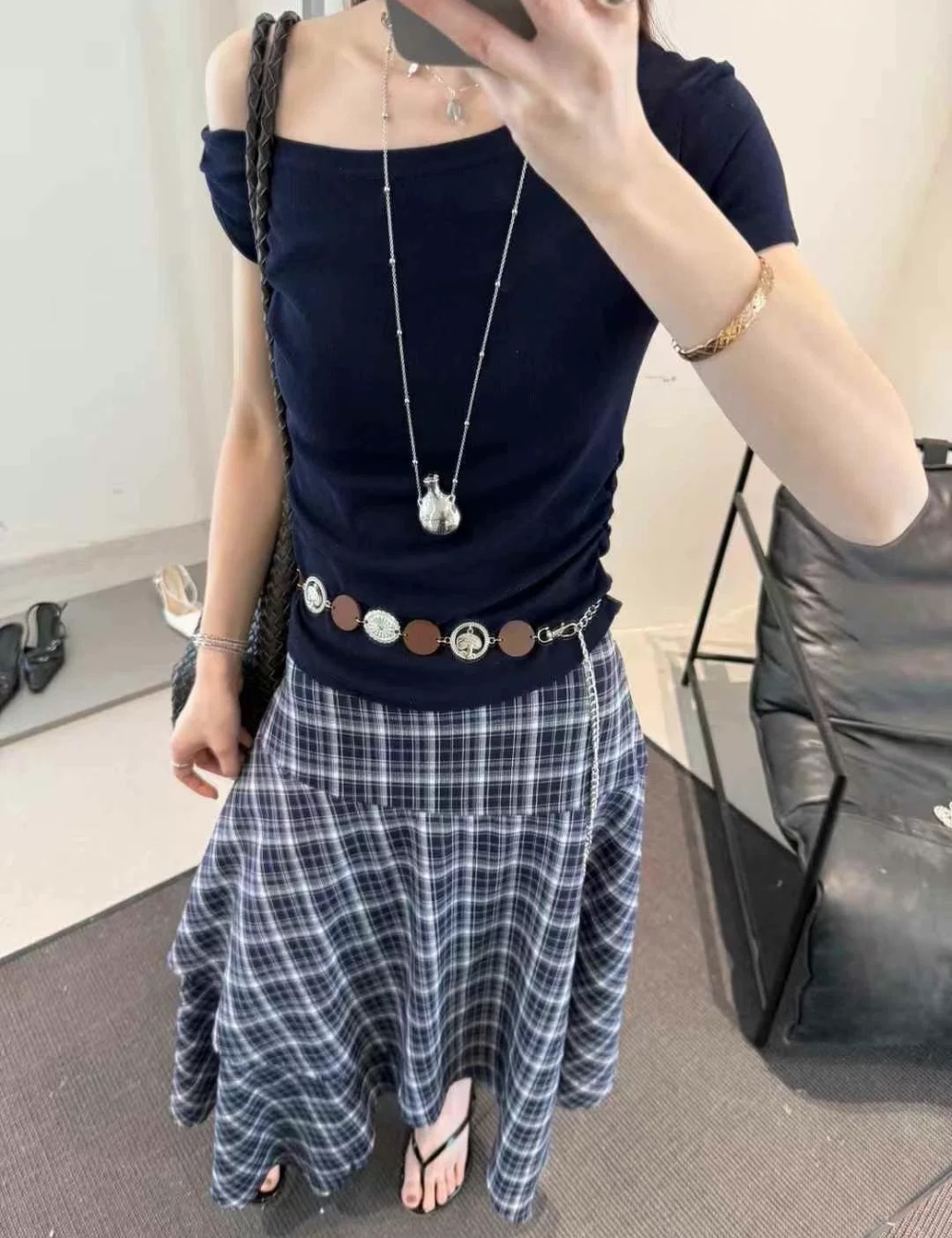 Strapless T-shirt fashion skirt 2pcs set for women