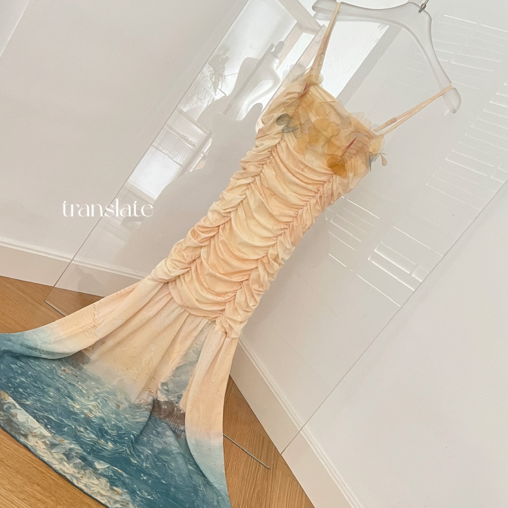 Sling summer dress gradient long dress for women