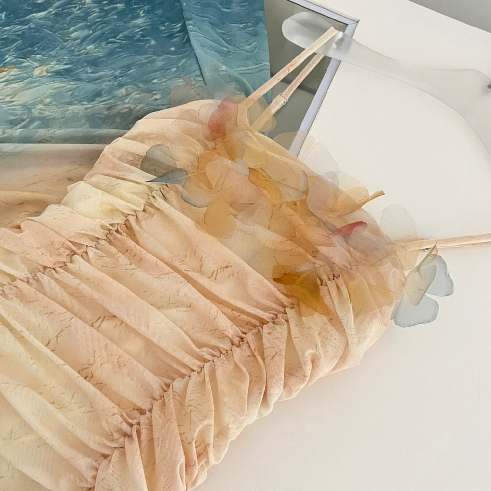 Sling summer dress gradient long dress for women