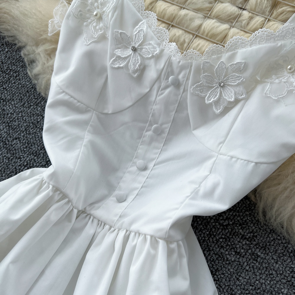 Summer tops pinched waist skirt a set for women
