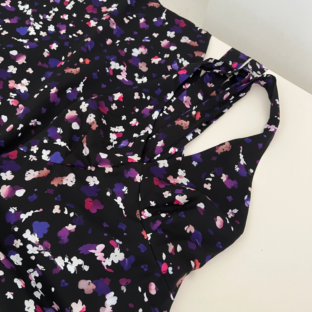 Retro V-neck sling pinched waist dress for women