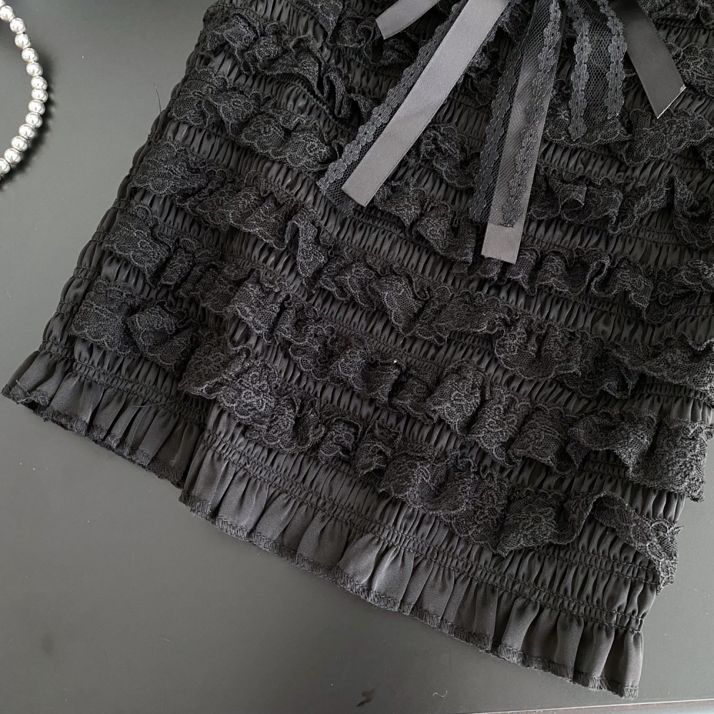 Summer rhinestone bow vest chanelstyle France style slim tops