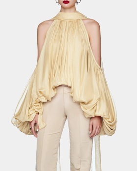 Halter slim frenum pure tops fashion strapless summer shirt