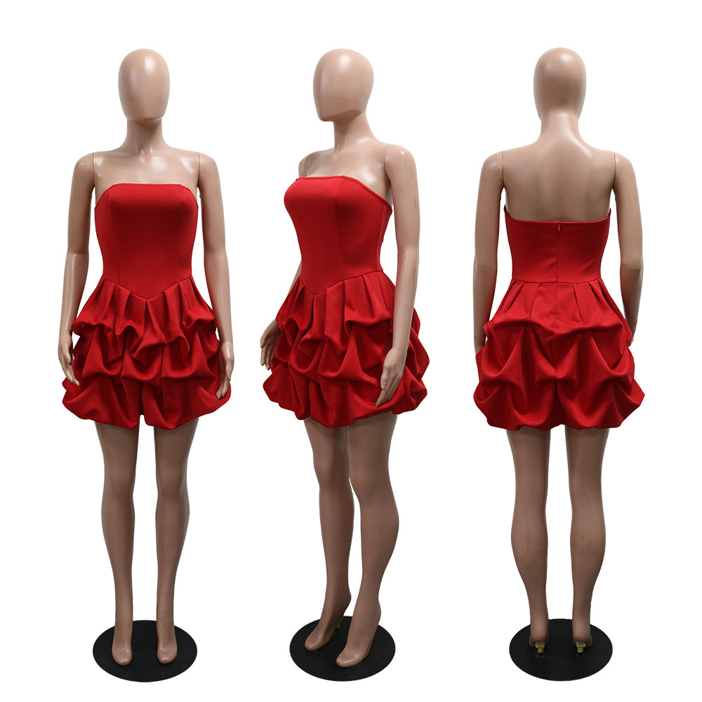 Sexy sleeveless formal dress European style dress