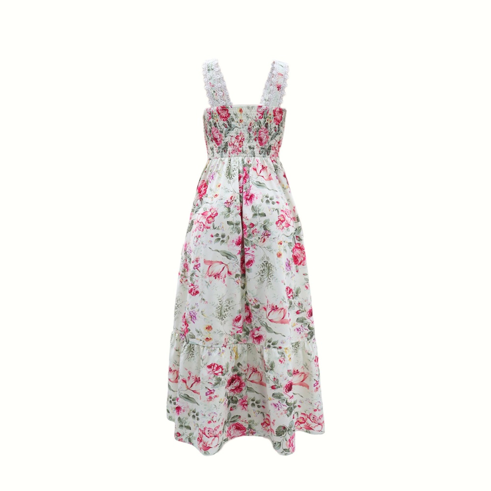 Printing vacation European style dress for women