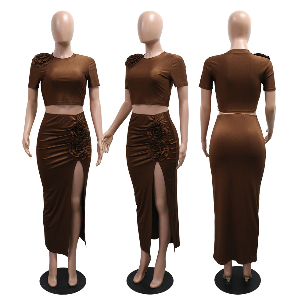 Fashion skirt European style tops 2pcs set for women
