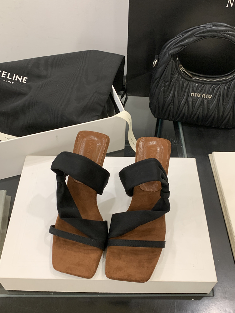 High-heeled wear slippers summer sandals for women