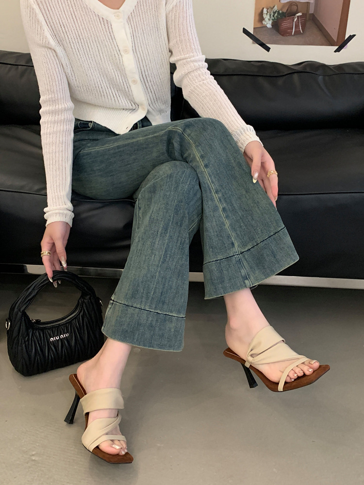 High-heeled wear slippers summer sandals for women