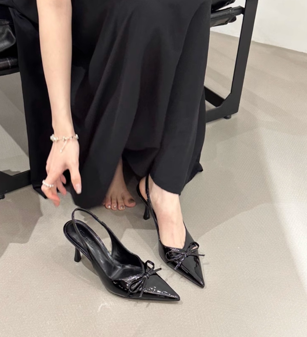 Pointed high-heeled shoes nude color shoes for women
