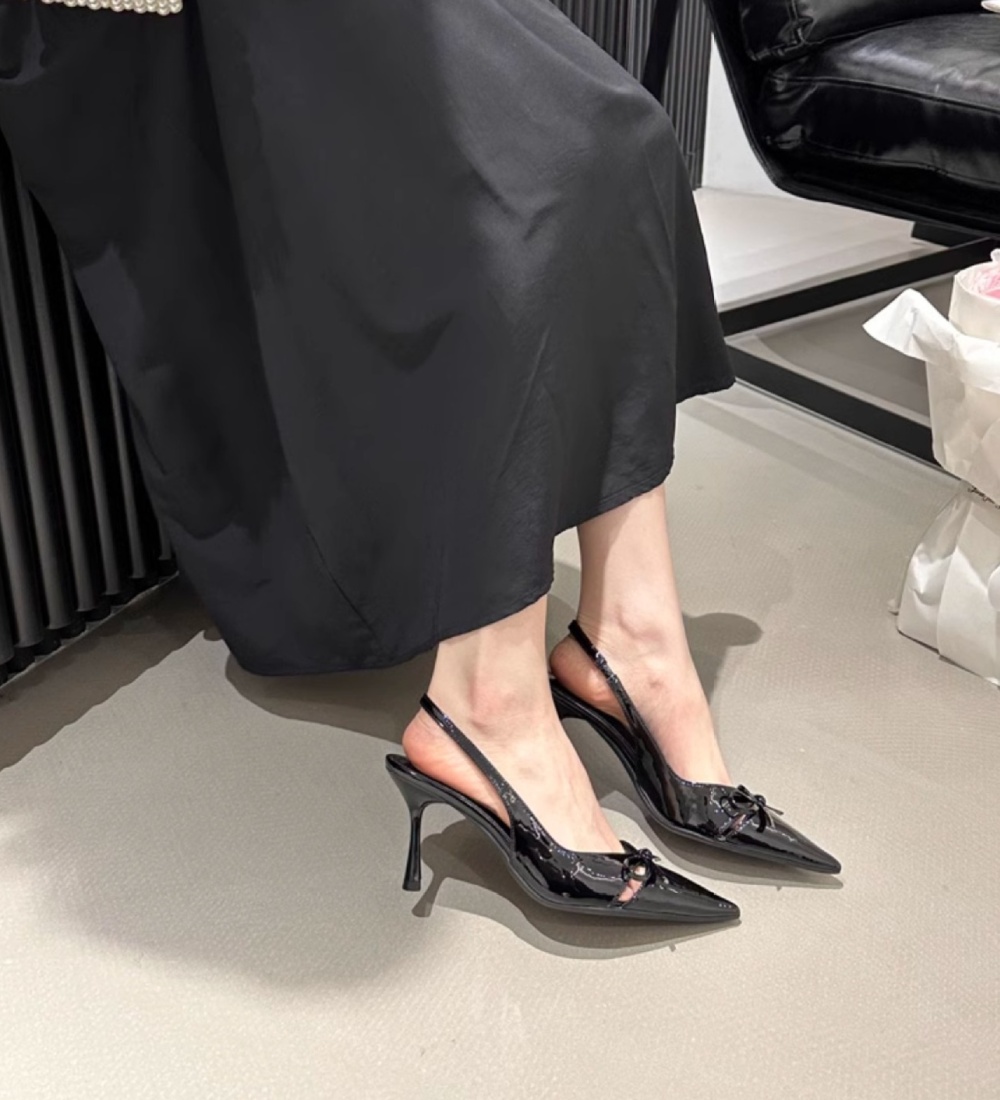 Pointed high-heeled shoes nude color shoes for women