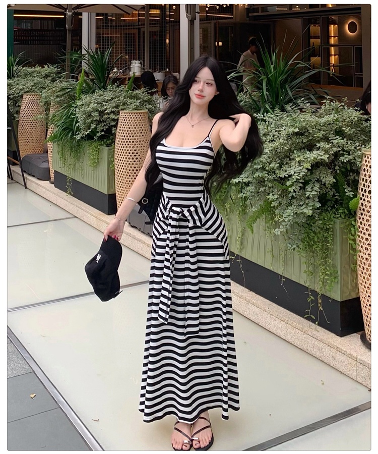 Temperament dress bandage shawl 2pcs set for women