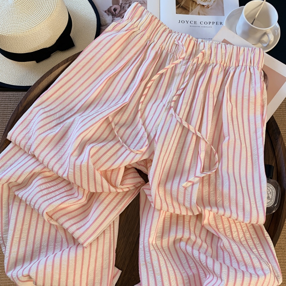 Summer mopping casual pants thin wide leg pants for women