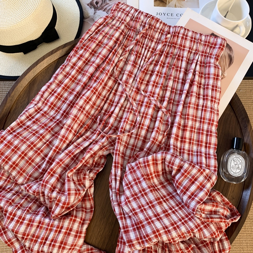 Summer lazy casual pants loose wide leg pants for women