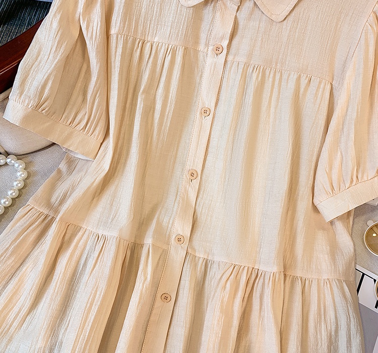 Summer short sleeve tops Cover belly puff sleeve shirt