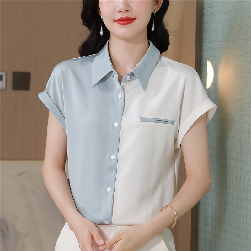 Temperament summer shirt short sleeve tops for women