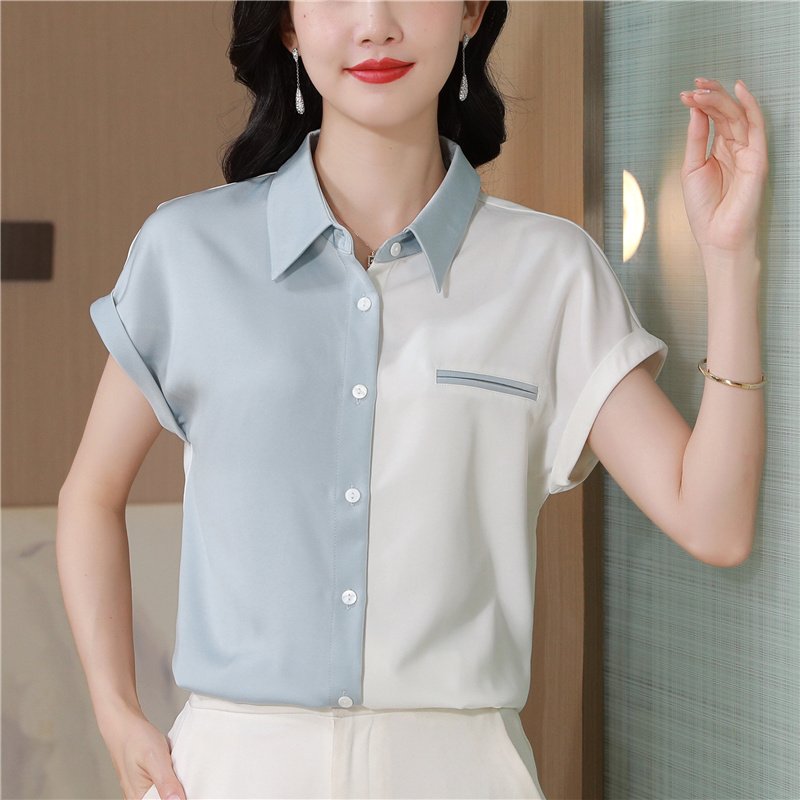 Temperament summer shirt short sleeve tops for women