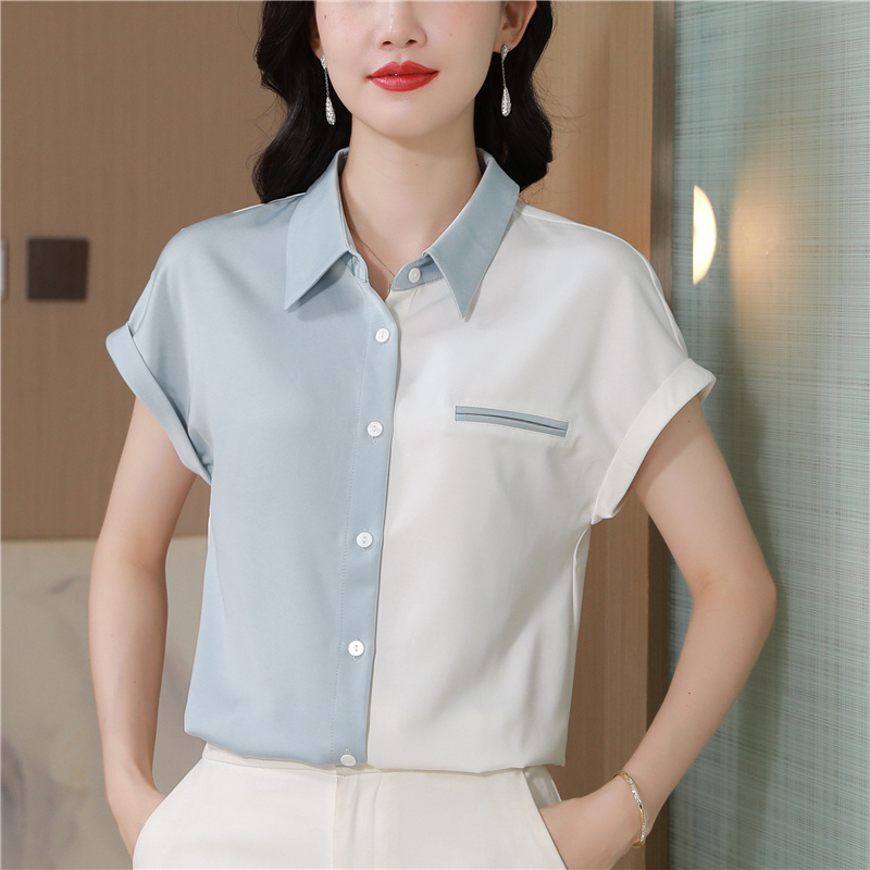 Temperament summer shirt short sleeve tops for women