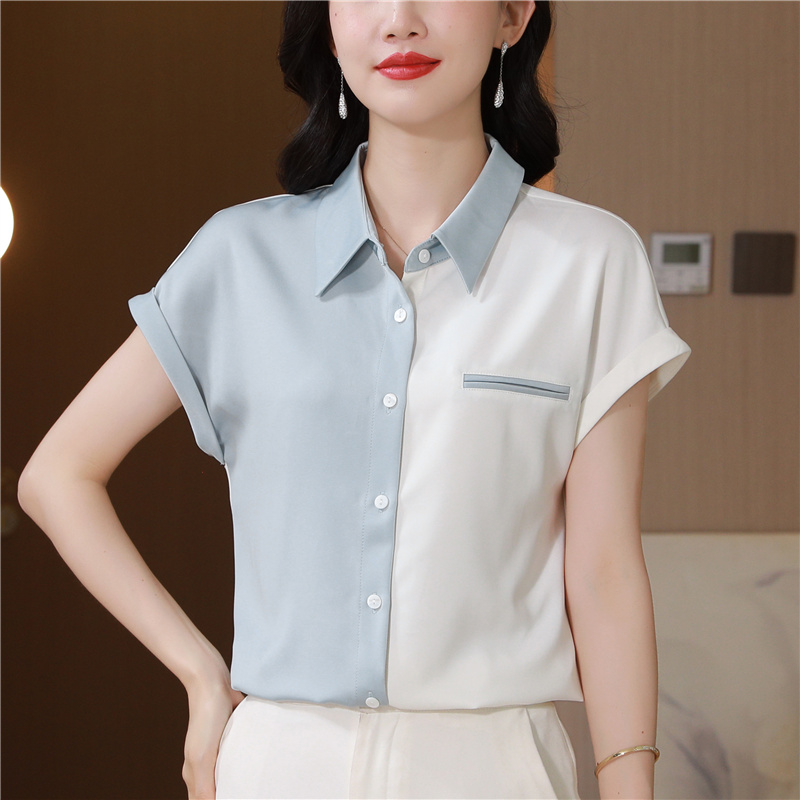 Temperament summer shirt short sleeve tops for women