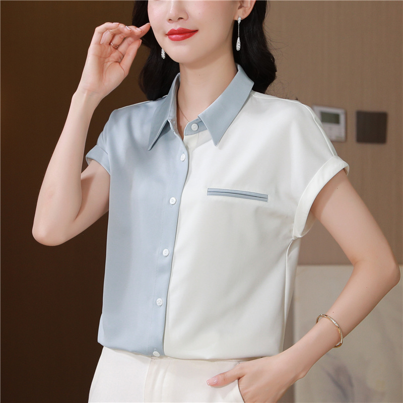 Temperament summer shirt short sleeve tops for women