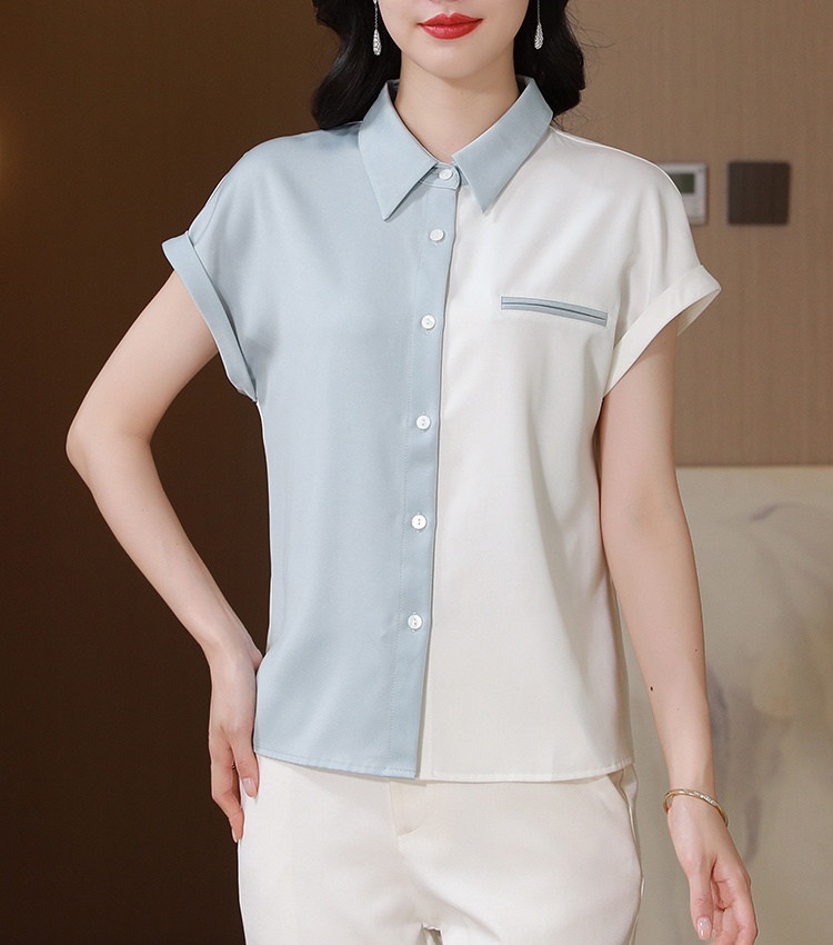 Temperament summer shirt short sleeve tops for women