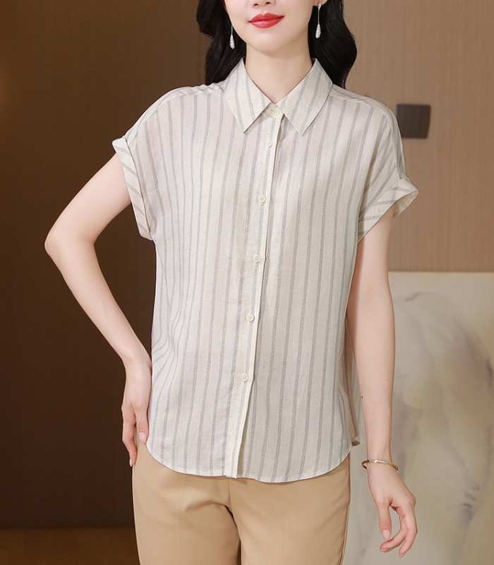 Silk fashion shirt real silk short sleeve tops for women