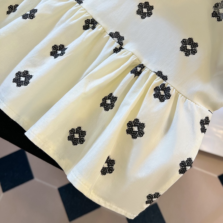 Sleeveless summer tops flowers Korean style shirt for women