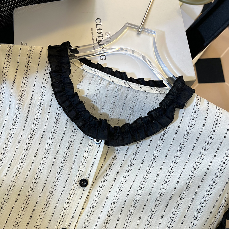 Splice summer tops lace Korean style vest for women