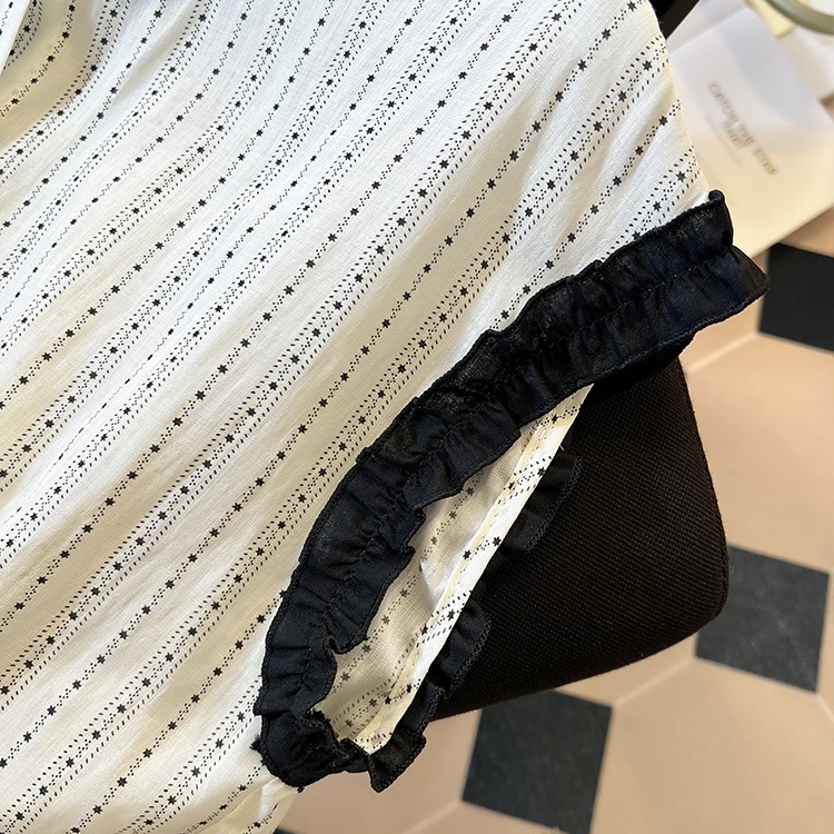 Splice summer tops lace Korean style vest for women