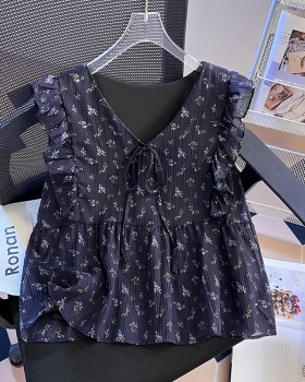 Floral short sleeve small shirt temperament summer tops