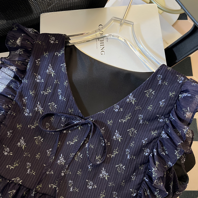 Floral short sleeve small shirt temperament summer tops